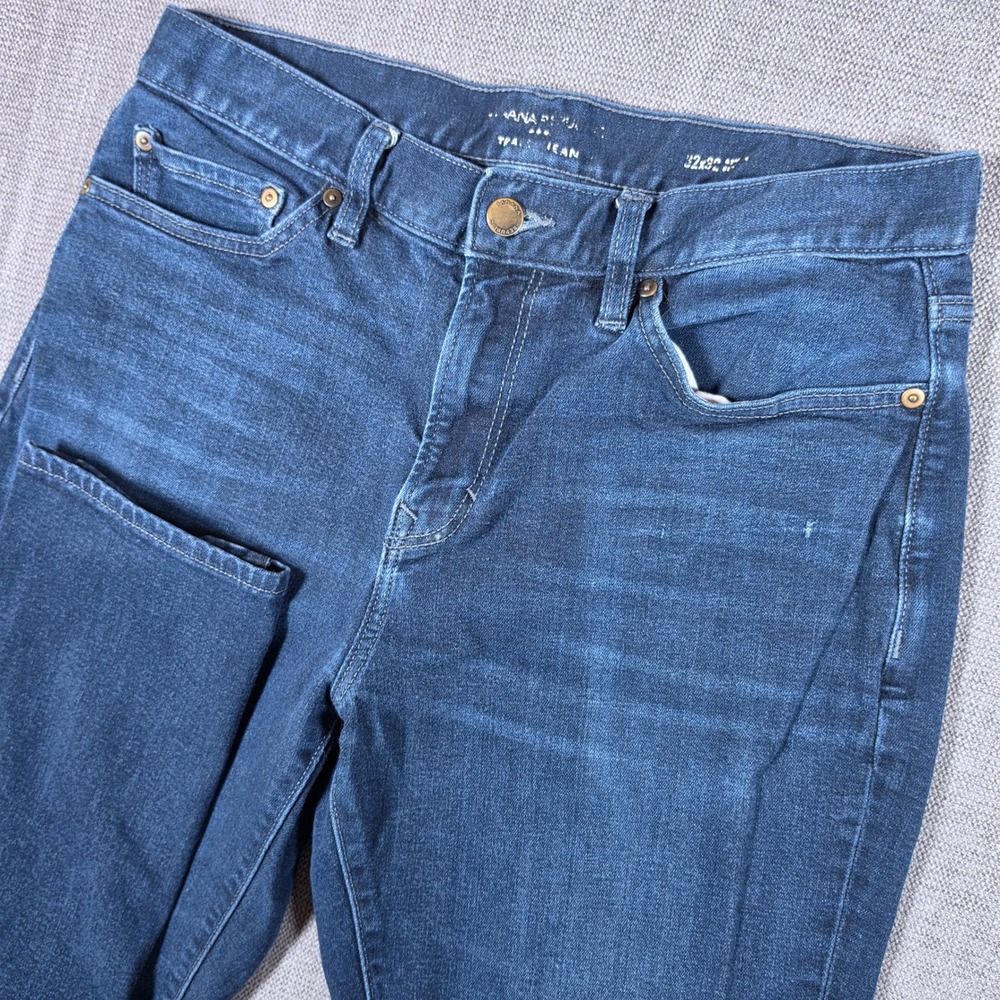 Banana Republic Traveler Jeans Mens 32/32 Blue Stretch Slim Fit 400585-00